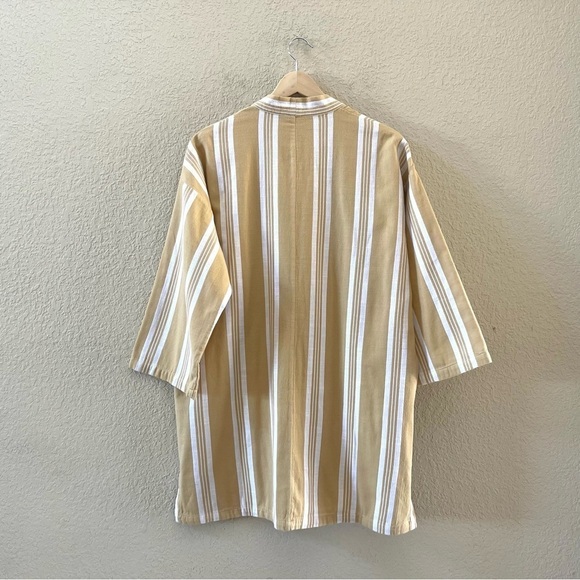 Eileen Fisher Reed Kimono Jacket Organic Cotton Striped Coastal Boho Artsy MP - Picture 5 of 13